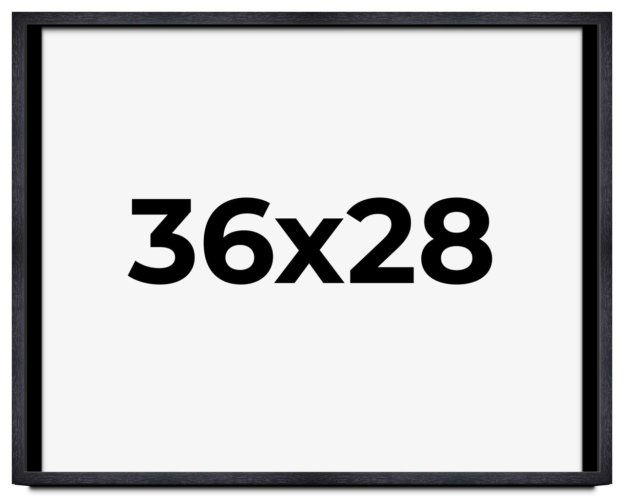 36x28 Shadow Box 1" Depth Black Picture Frame - UV Acrylic, Backing, Hanging Hardware